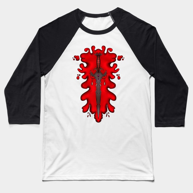 Sanguine Blade Baseball T-Shirt by TaliDe